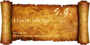 Ilcsik Gábor névjegykártya